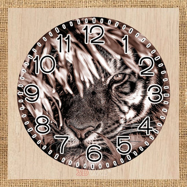 TIGER CLOCK pyroprinter & laser-ready file 3DWave.us